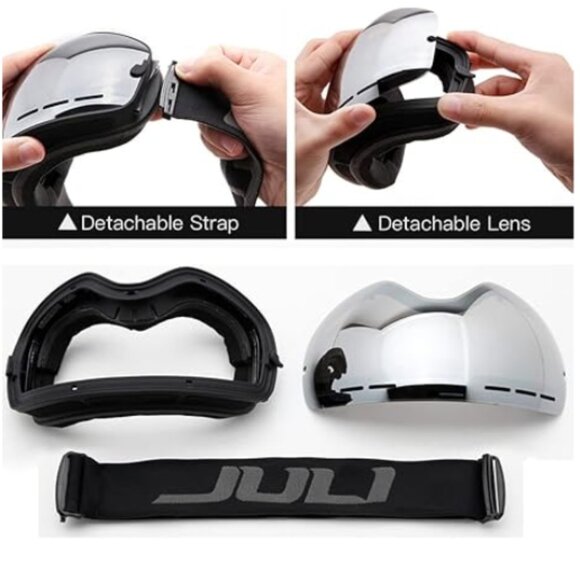 Ski Snowboard Goggles DETACHABLE LENS SYSTEM - Picture 5 of 6